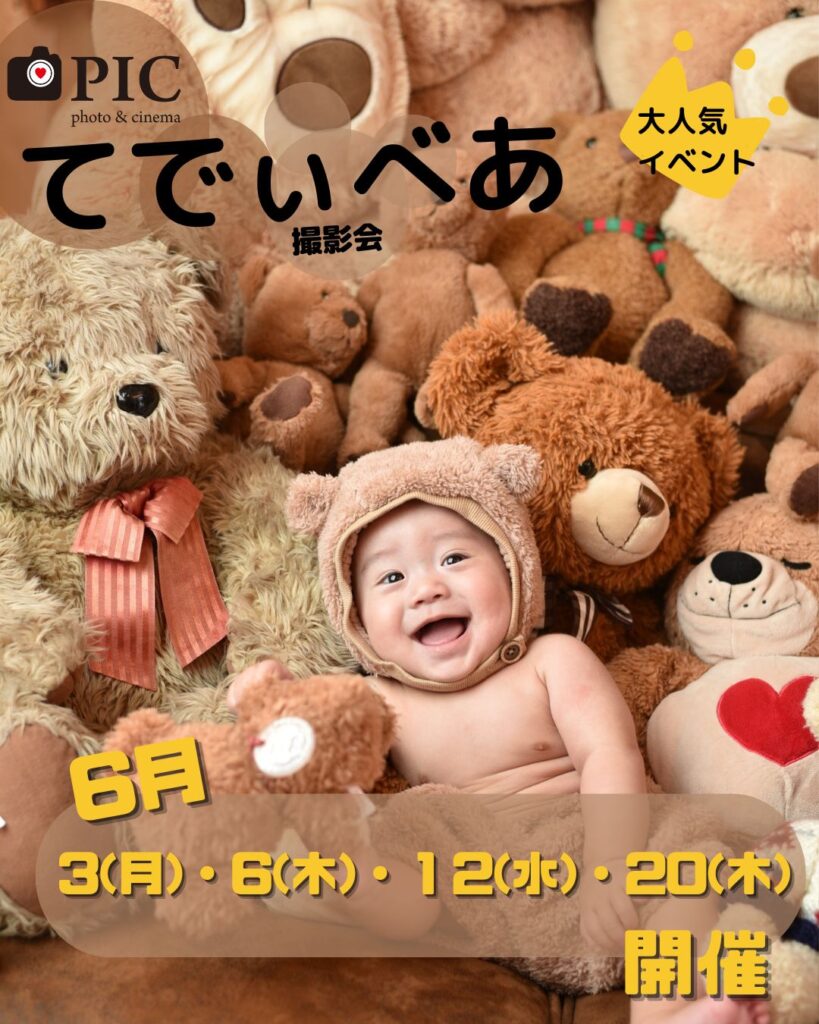 スタジオピック 佐野店 スタッフブログ てでぃべあ撮影会🧸