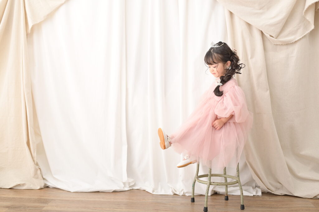 スタジオピック 水戸本店 スタッフブログ ママが着ていたお洋服も一緒に。3歳の七五三撮影